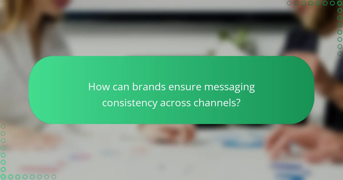 How can brands ensure messaging consistency across channels?
