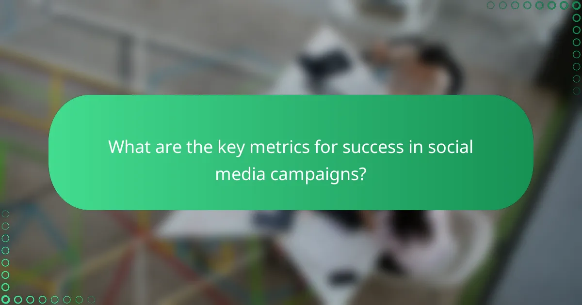 What are the key metrics for success in social media campaigns?