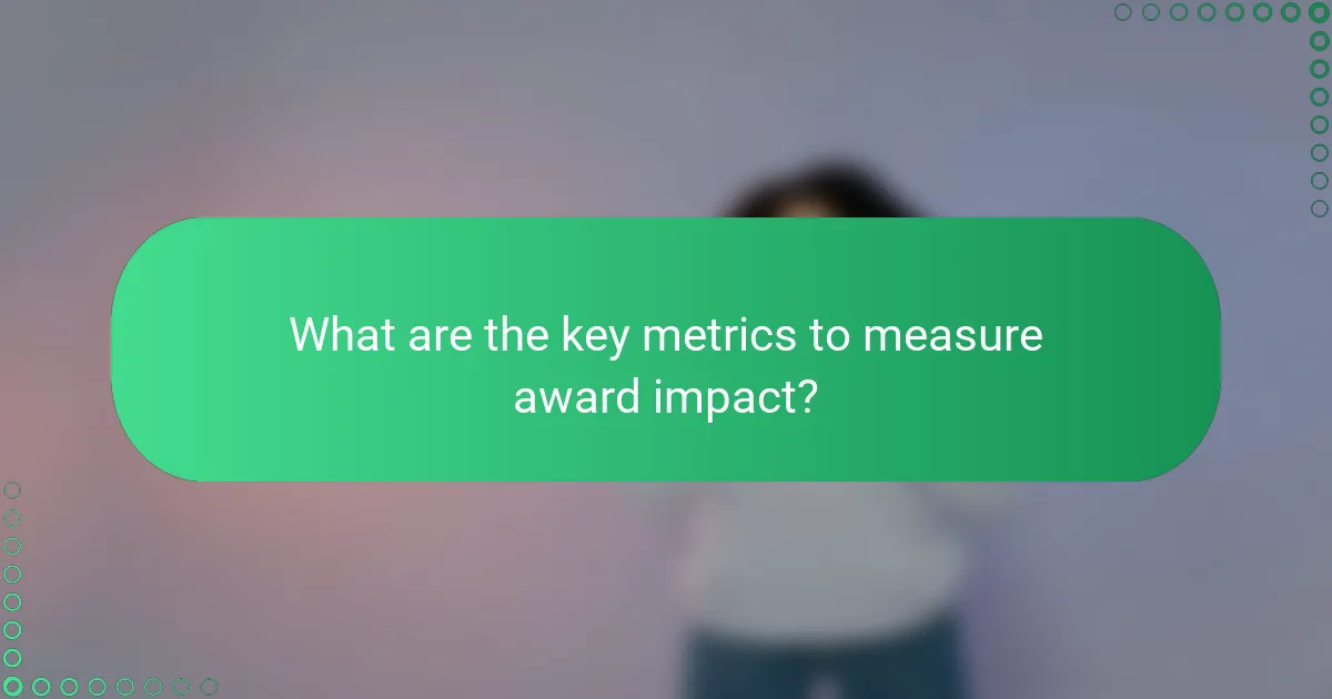 What are the key metrics to measure award impact?